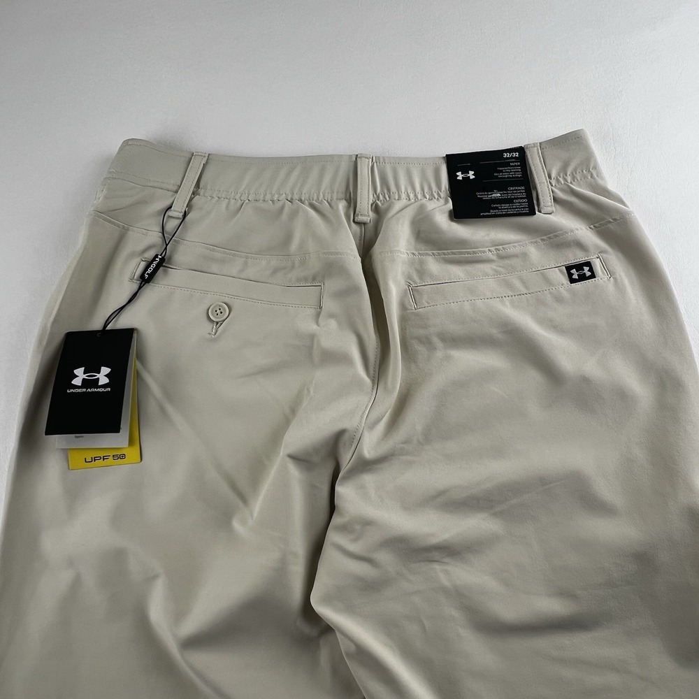 Under Armour Men's Golf Pants 32x32 Beige UA Taper Stretch Golf Performance-NWT - Picture 5 of 13
